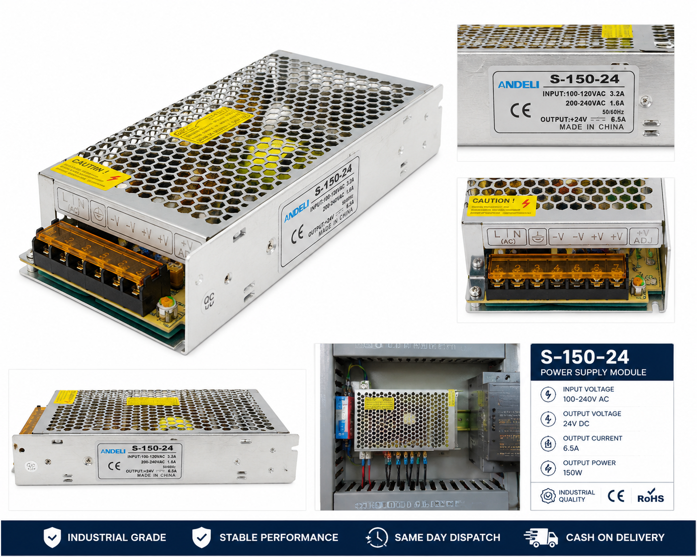 ANDELI S-150-24 Power Supply 24V 150W UAE